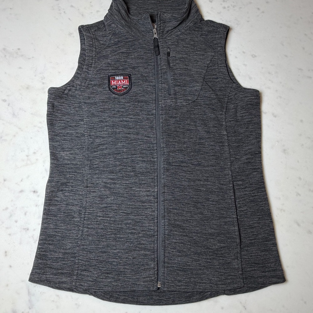 Miami Redhawks Women's Full‎ Zip Vest Ohio Fleece
